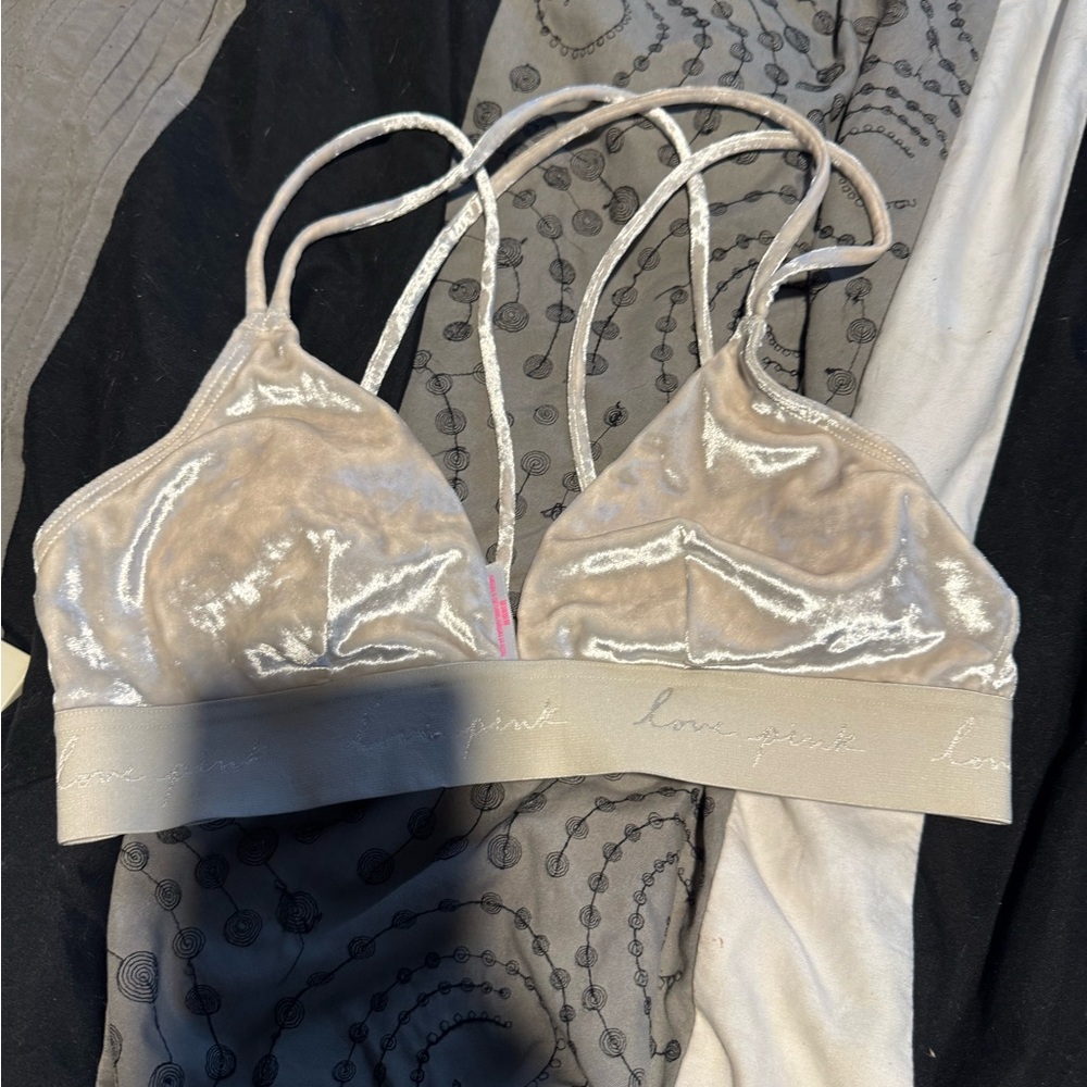 Victoria's Secret Velvet Bralette - Cream